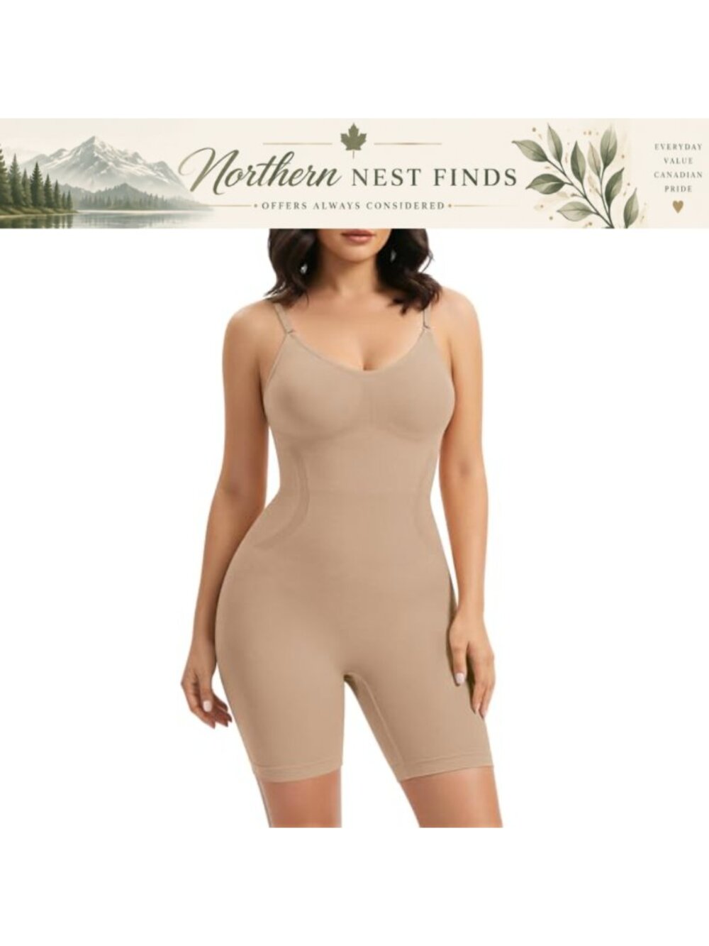 Women Shapewear Tummy Control Bodysuit Seamless Body Shaper Waist Butt Lifter